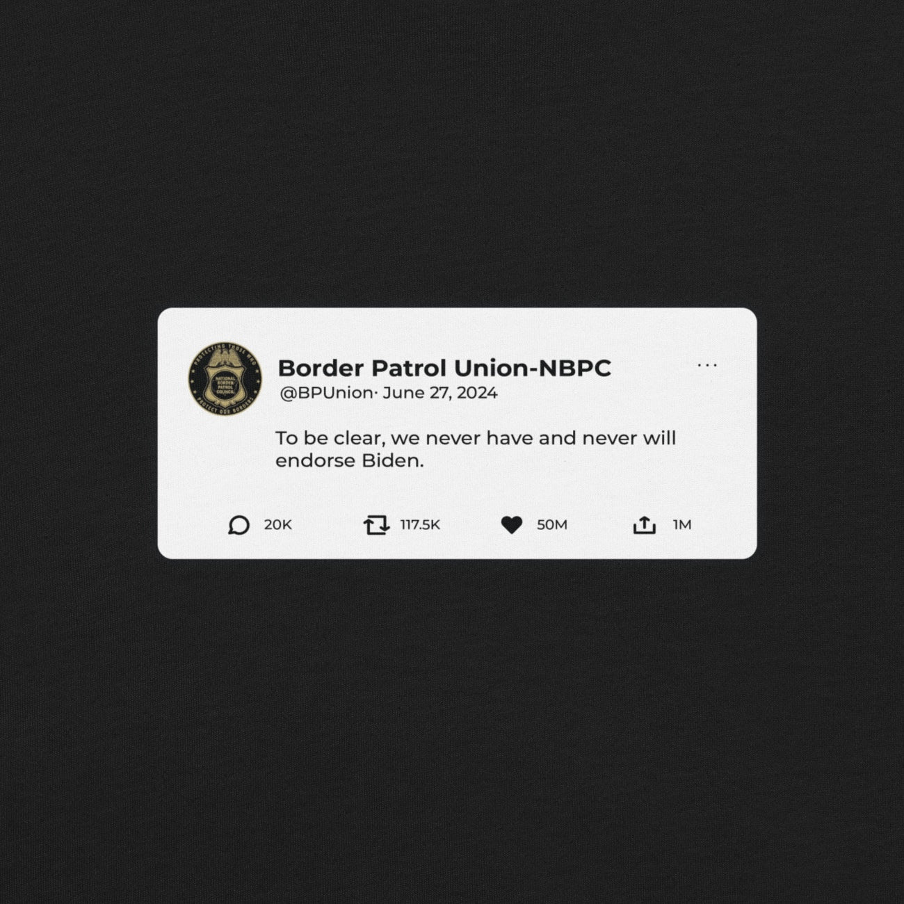 Border Control Union Tweet