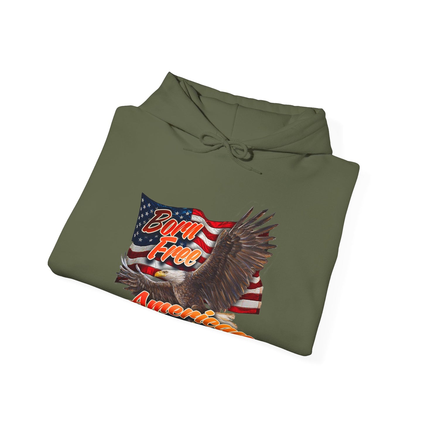 Born Free American Flag - Hooded Sweatshirt