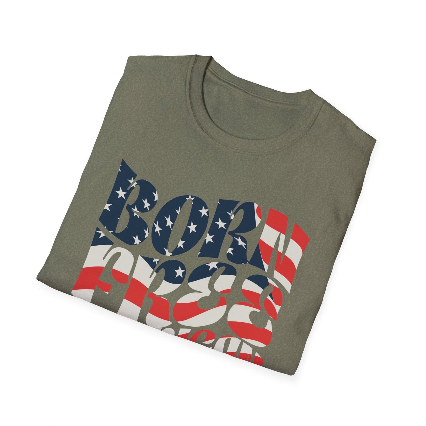 Born Free American Patriot Softstyle T-Shirt