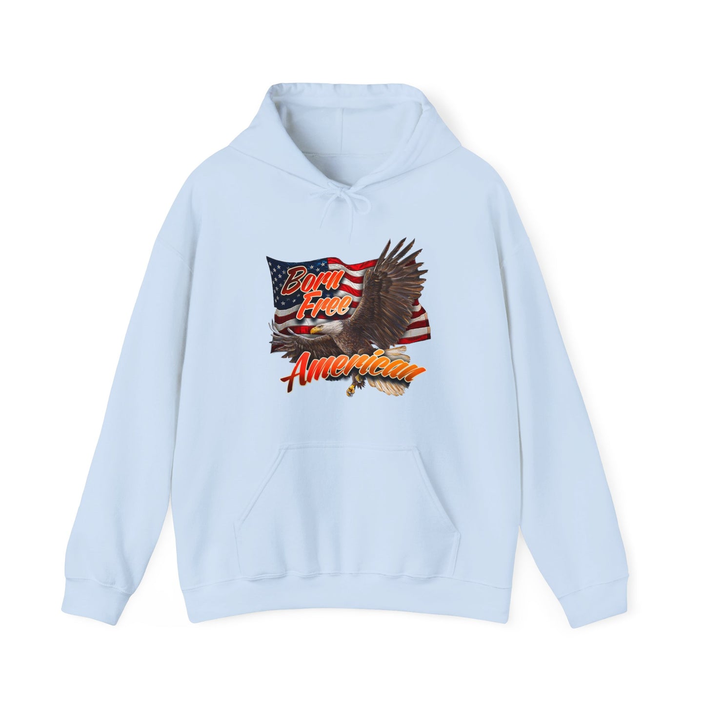 Born Free American Flag - Hooded Sweatshirt