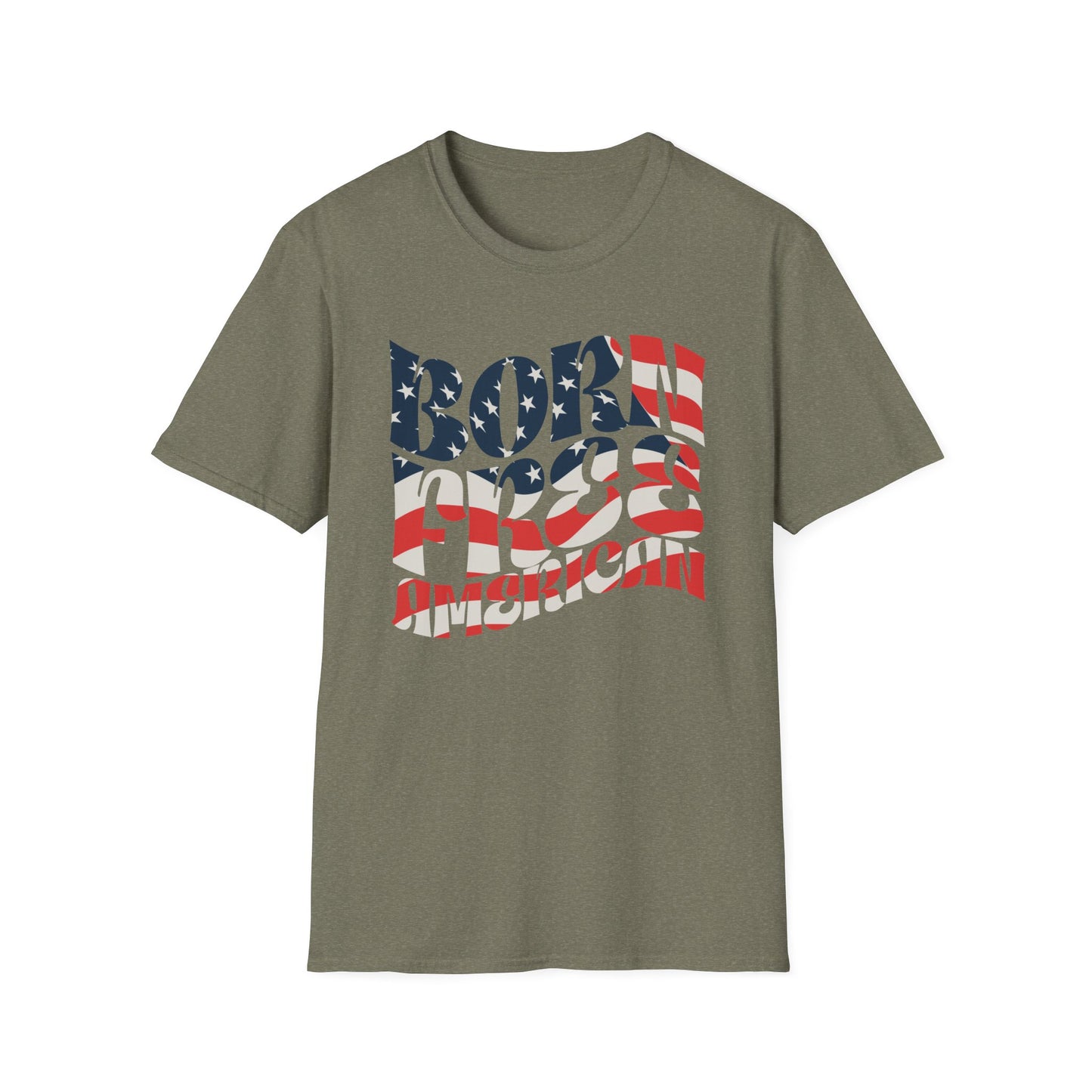 Born Free American Patriot Softstyle T-Shirt