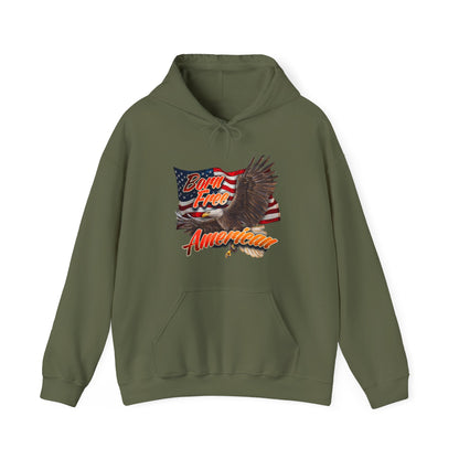 Born Free American Flag - Hooded Sweatshirt