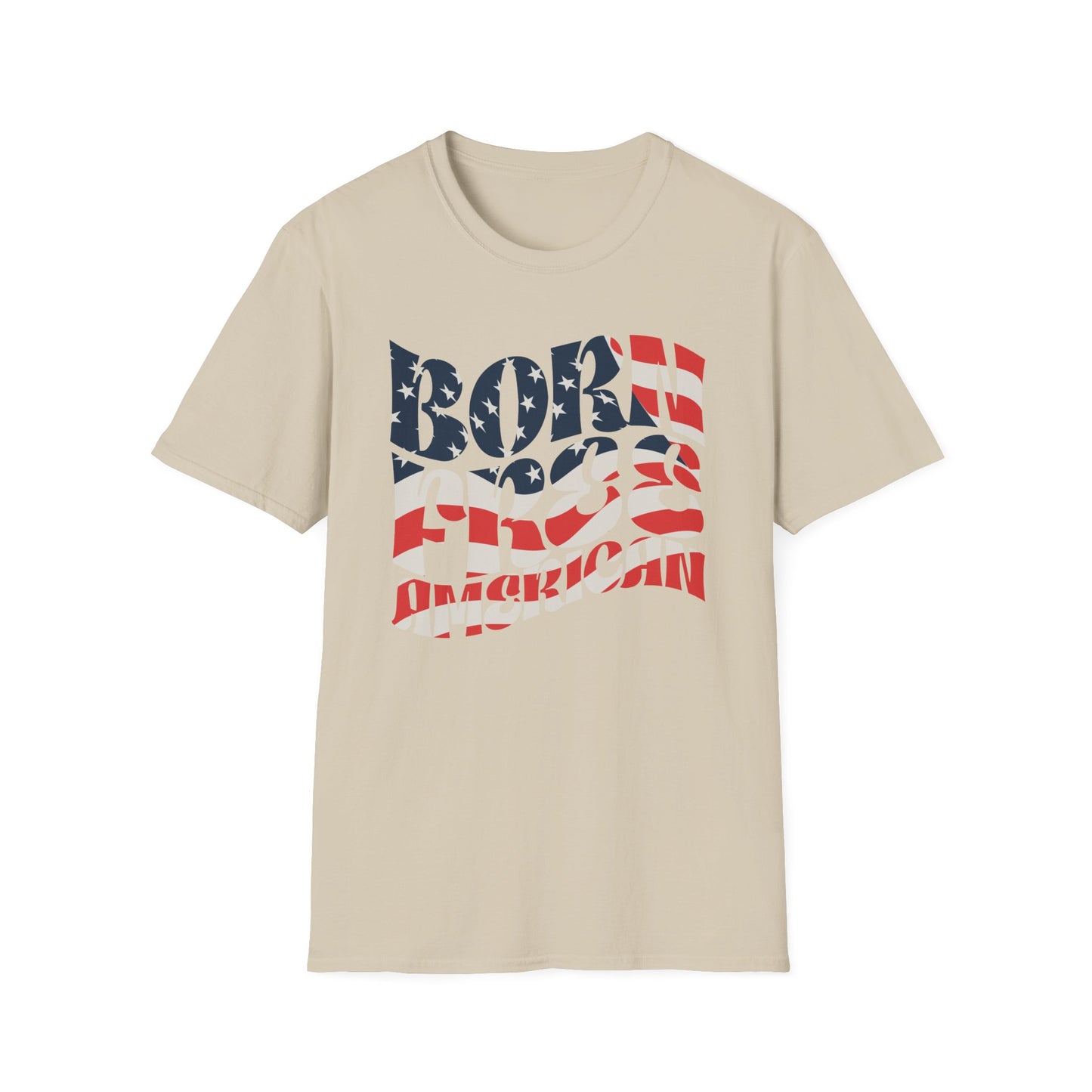 Born Free American Patriot Softstyle T-Shirt