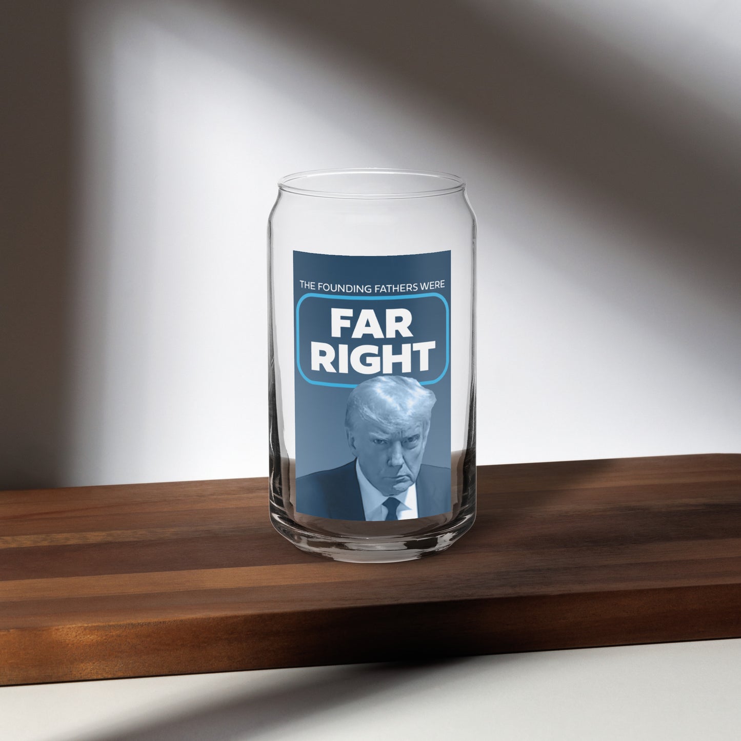 Far Right 16oz Can-Shaped Glass