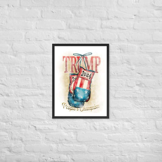 Trump People's Champion Framed Poster